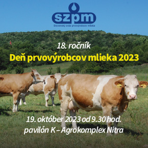 DEŇ PRVOVÝROBCOV MLIEKA 2023 - POZVÁNKA a PRIHLÁŠKA pre prvovýrobcov mlieka